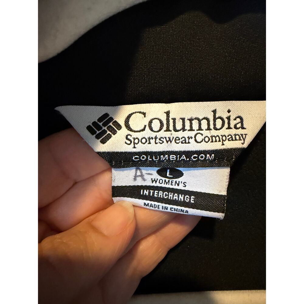 Columbia Women’s Black Sherpa Fleece Full Zip Jacket Interchange Large - Picture 4 of 6